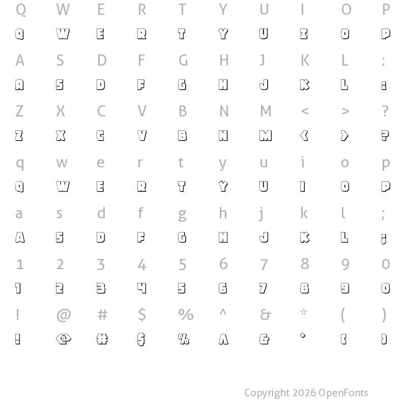 Character Map of Frost Giant 3D Regular