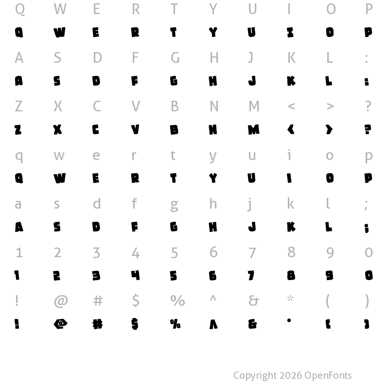 Character Map of Frost Giant Rotated Regular