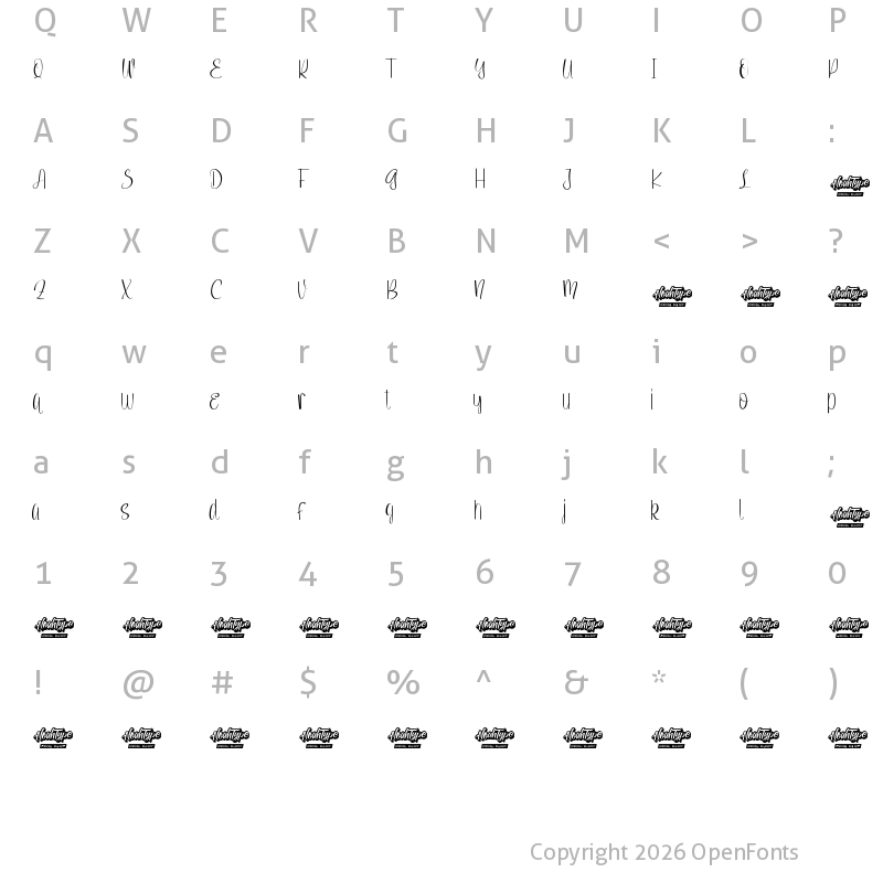 Character Map of Fruity Fresh Demo Regular