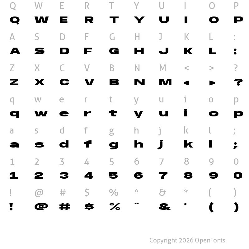 Character Map of FT EXPO Black