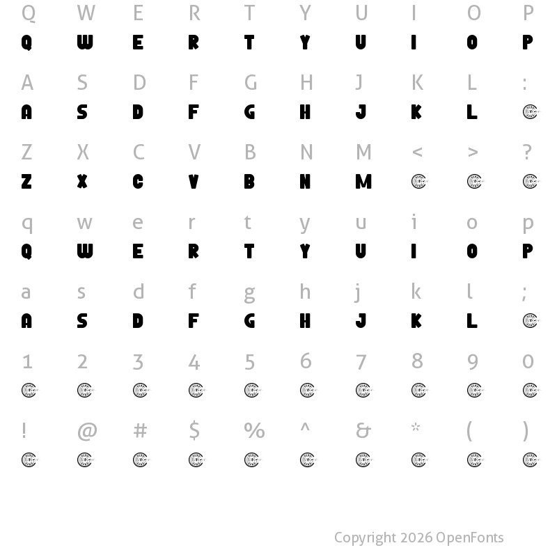 Character Map of Fullday Demo Regular