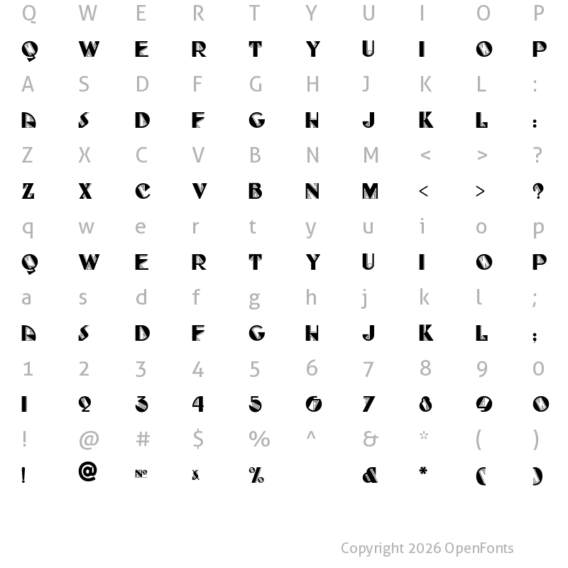 Character Map of FullTilt Boogie NF Regular