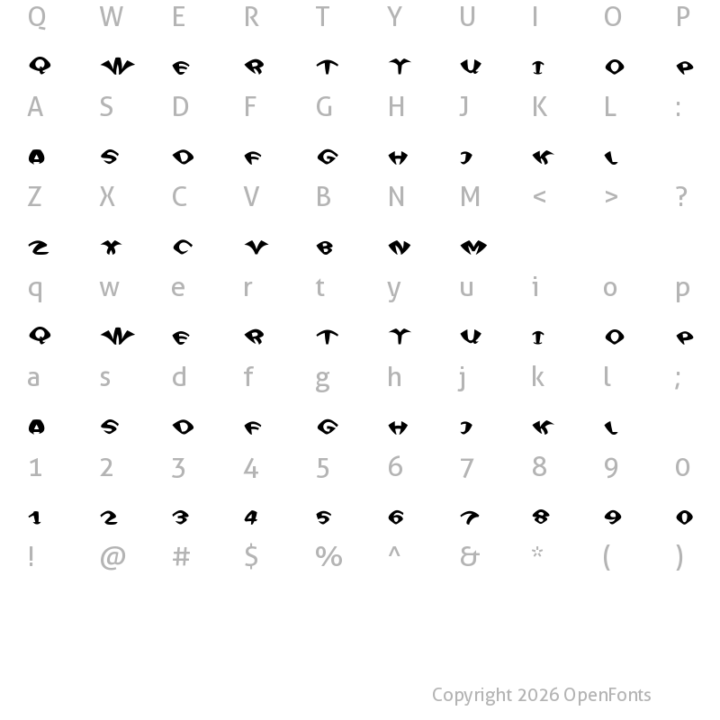 Character Map of FunHaus Regular