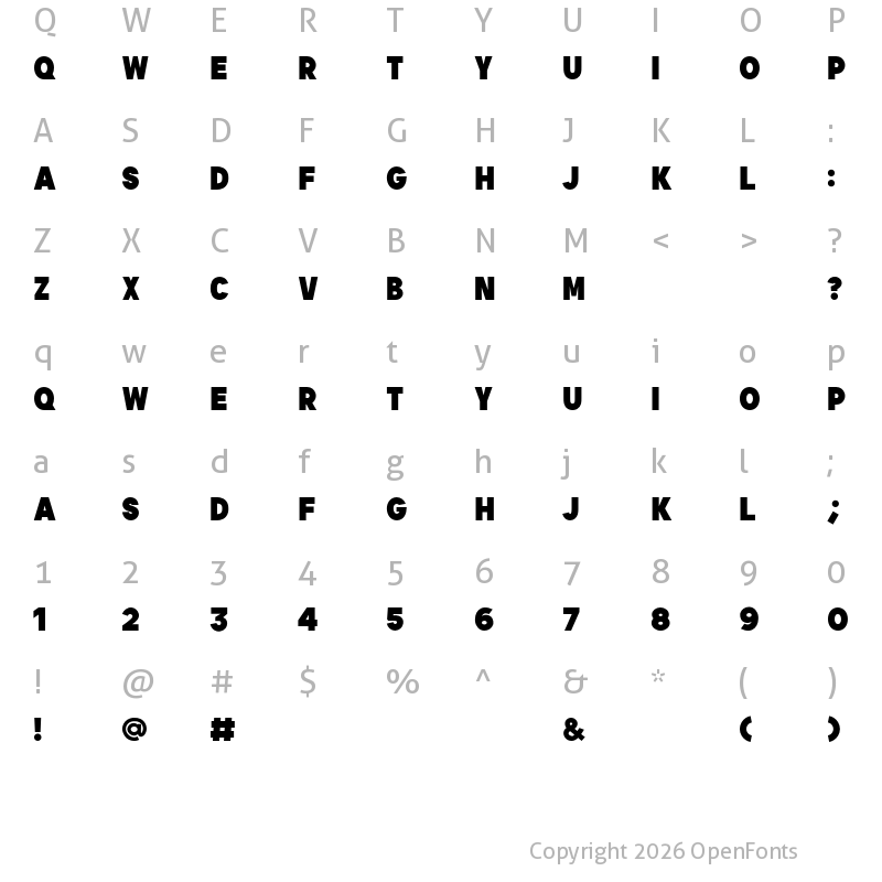 Character Map of Funkturm Regular