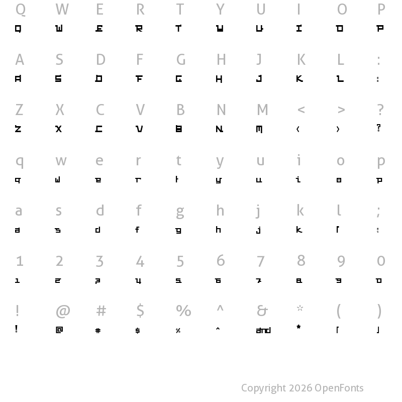 Character Map of FUNKY CHUNKY Regular