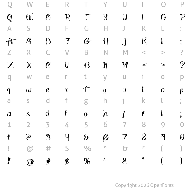 Character Map of Future Is Back Regular