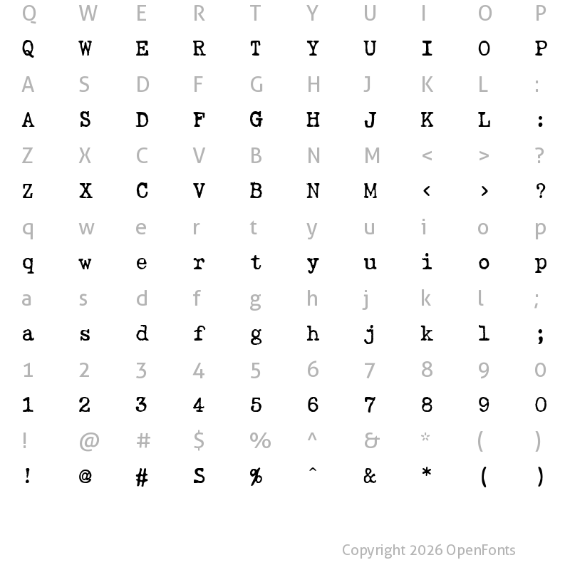 Character Map of Gabriele Bad AH Regular