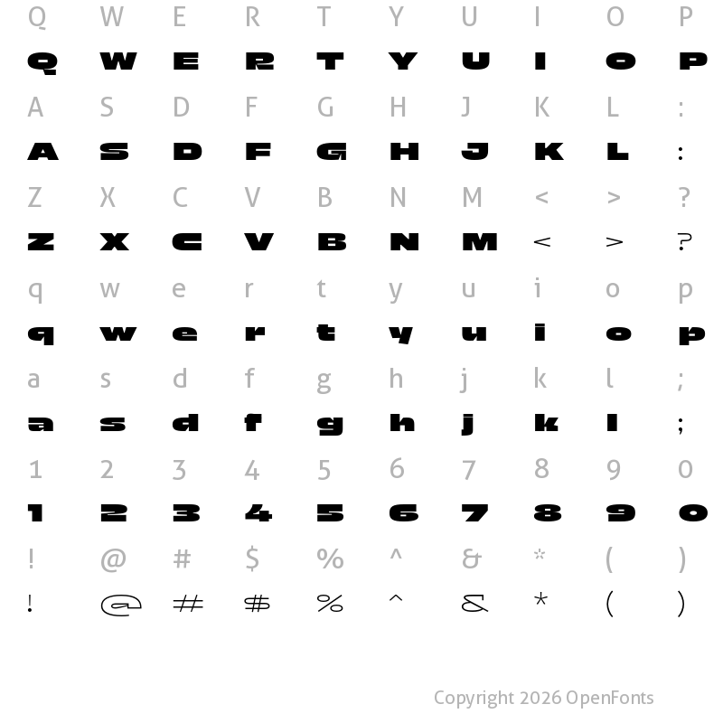 Character Map of Gabriella Heavy