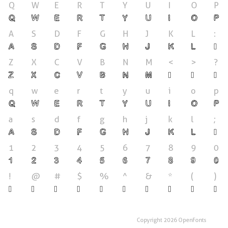Character Map of GaelleFont13 Medium