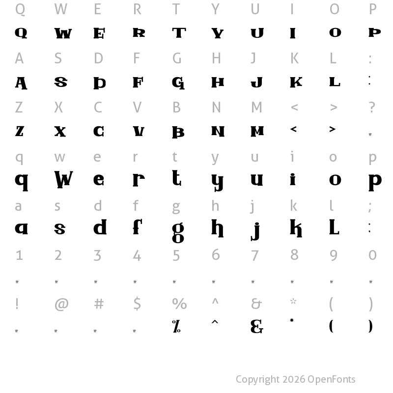 Character Map of Gaga Highland Four