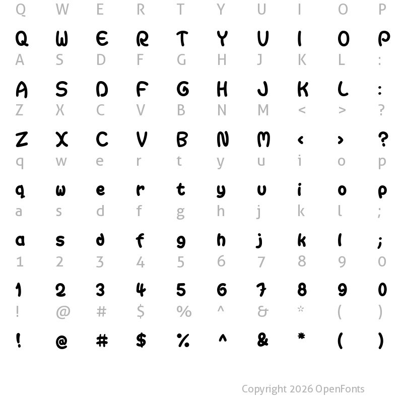 Character Map of Gaitera Ball FFP