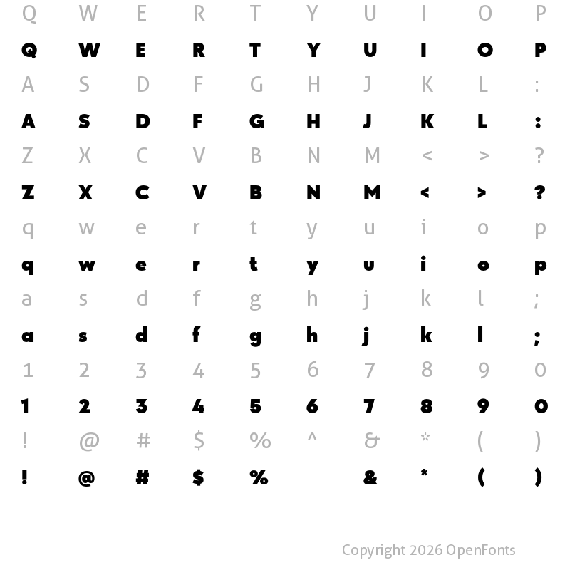 Character Map of Galatea Black