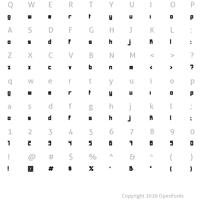 Character Map of Game Changer Regular