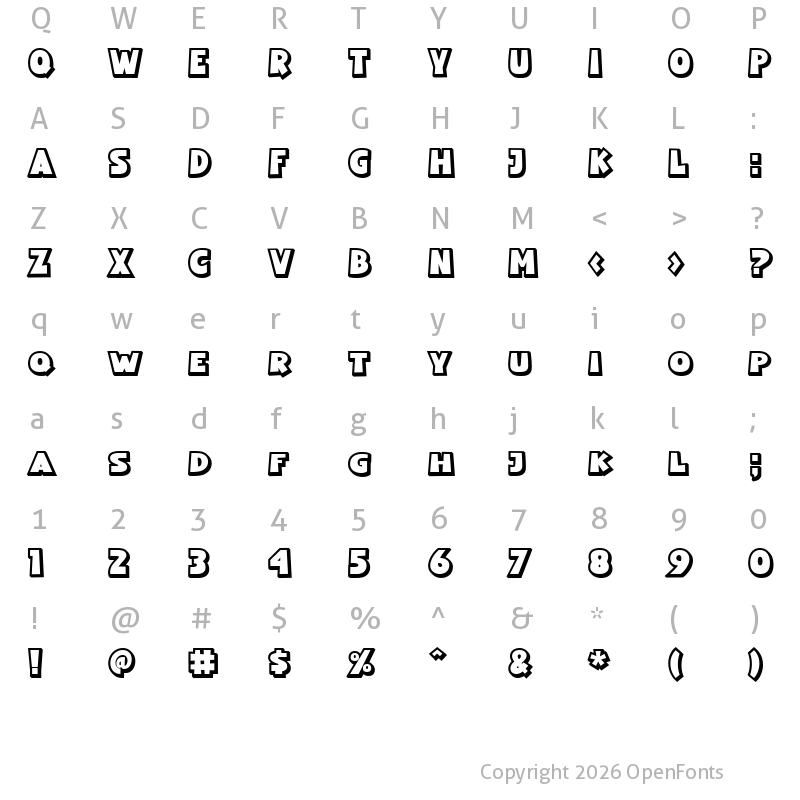 Character Map of Gamer Station Extrude
