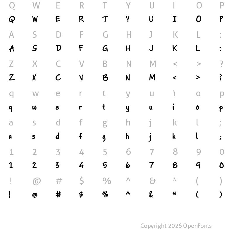 Character Map of Gapstown AH Bold