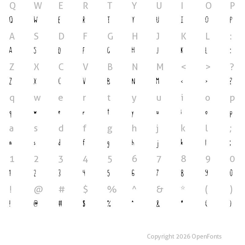 Character Map of Gastro Intestinal Regular
