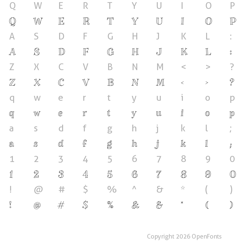 Character Map of Gavabon Outline