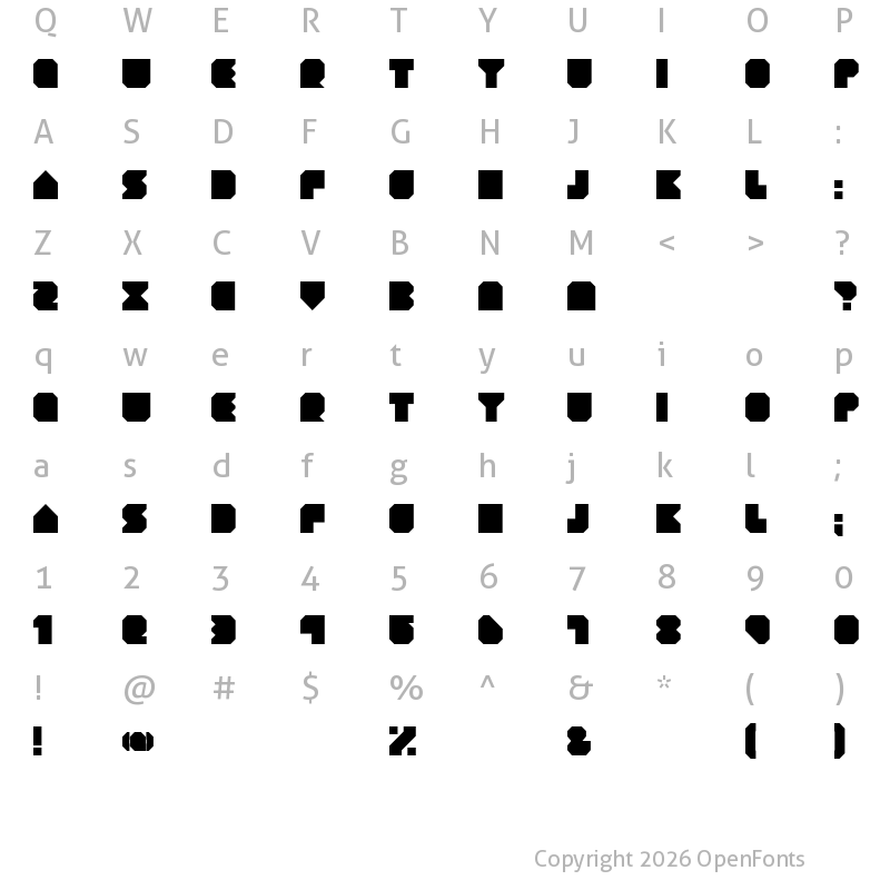 Character Map of GEIST KNT Regular