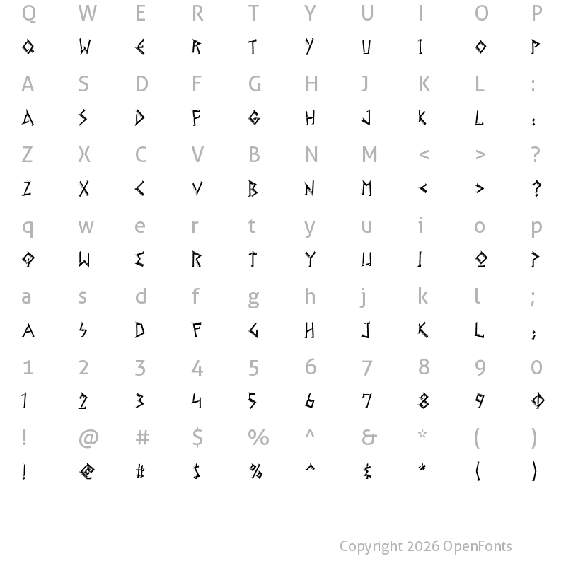 Character Map of Gelio Kleftiko Regular