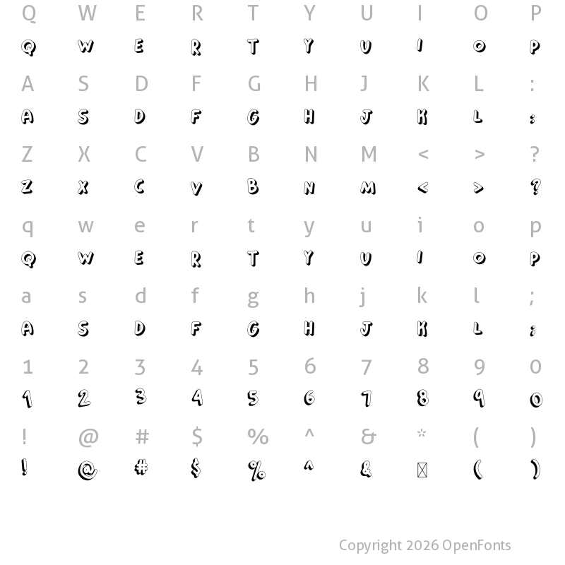 Character Map of Gemini Moon Regular