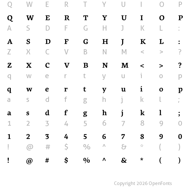 Character Map of Geneo Std Bold