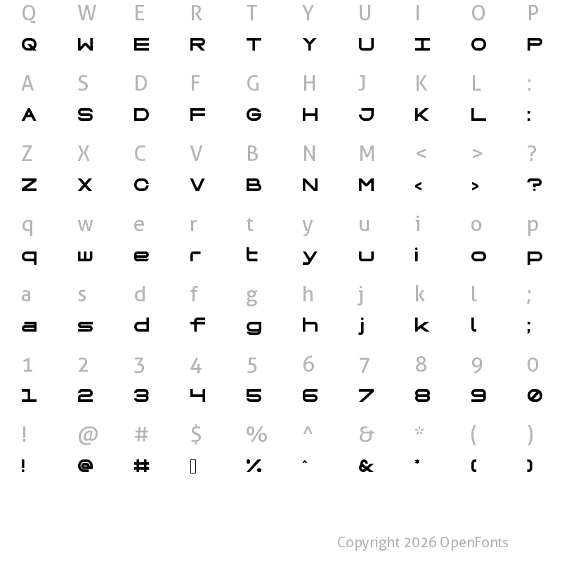 Character Map of Genesys ?