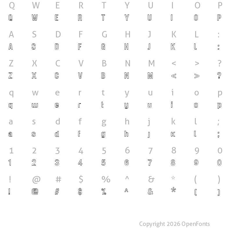 Character Map of Genghis Khan Medium Outline