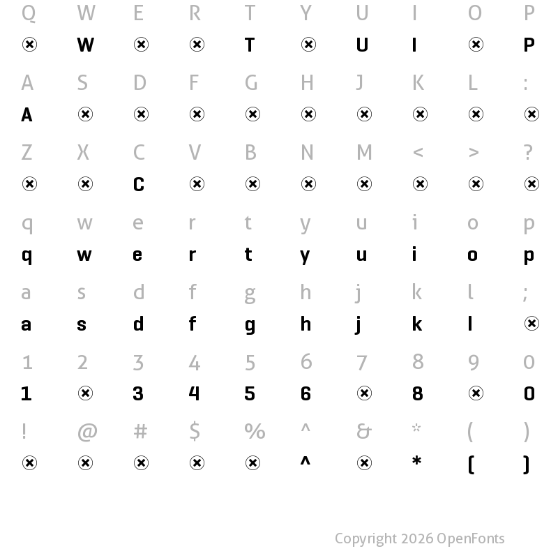 Character Map of Geogrotesque-SmBd ?