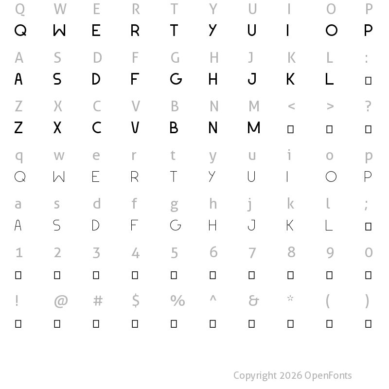Character Map of Geomaniac Demo