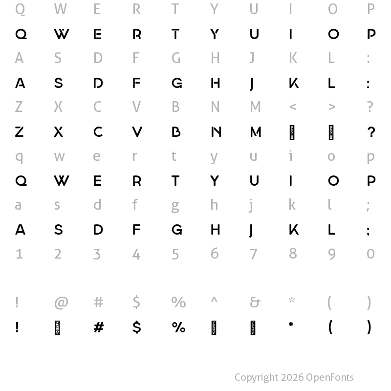 Character Map of Georgina Demo Regular
