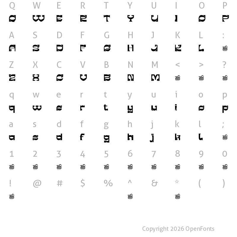 Character Map of GERAKENT Regular
