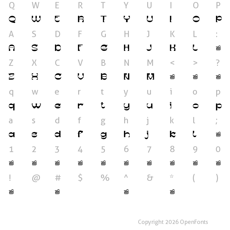 Character Map of Gesego Regular
