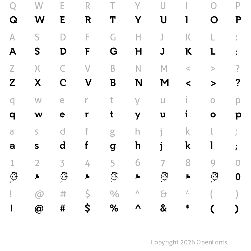 Character Map of Getho Bold