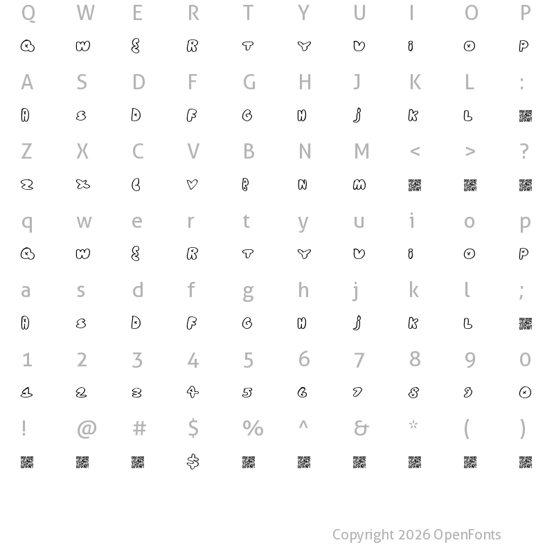Character Map of GetReal Regular