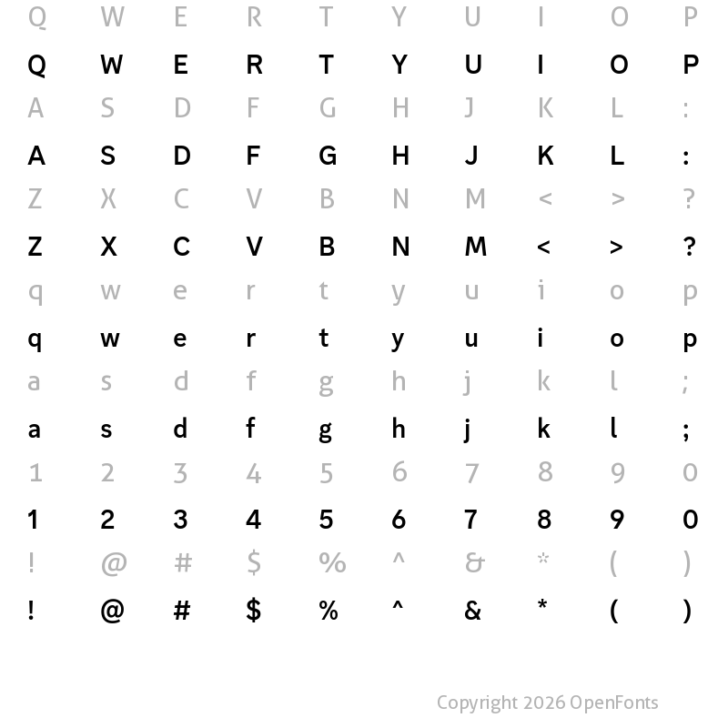 Character Map of gg sans SemiBold Regular