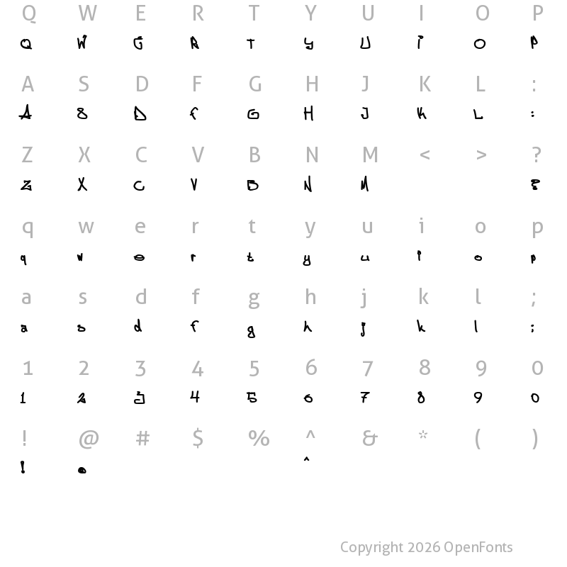 Character Map of ?ggstockGravid Regular