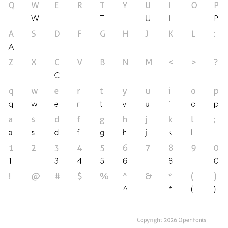 Character Map of Gibson-Light ?