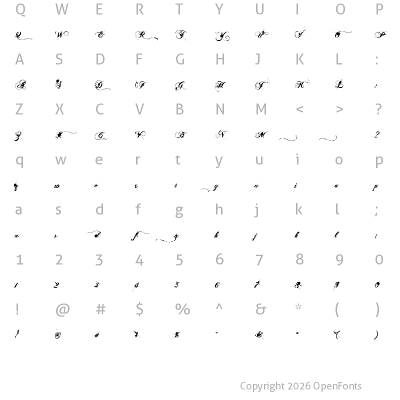 Character Map of Ginga> Regular