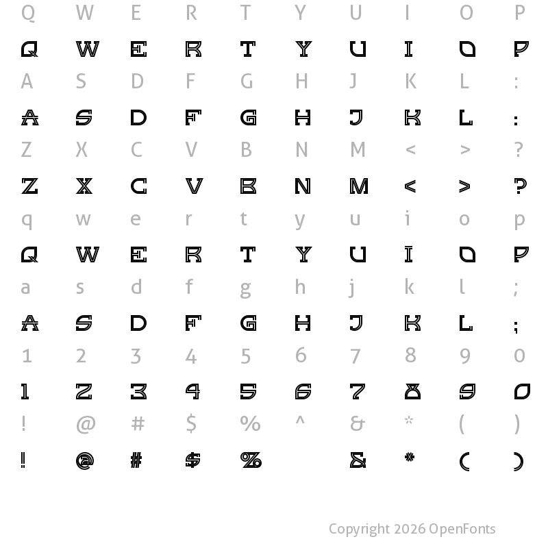 Character Map of Ginger Peachy NF Regular