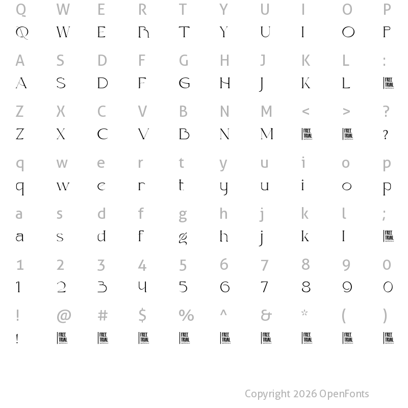 Character Map of Giove Free Trial