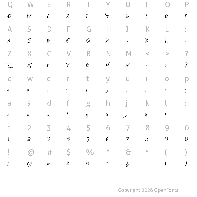 Character Map of Giraffe & Co. Regular