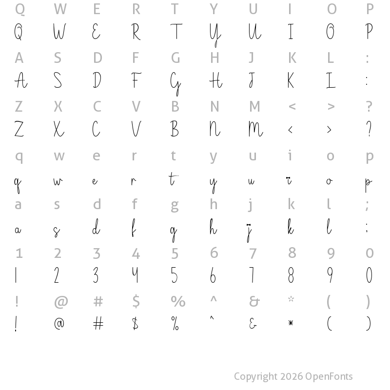 Character Map of Girl Boy Regular