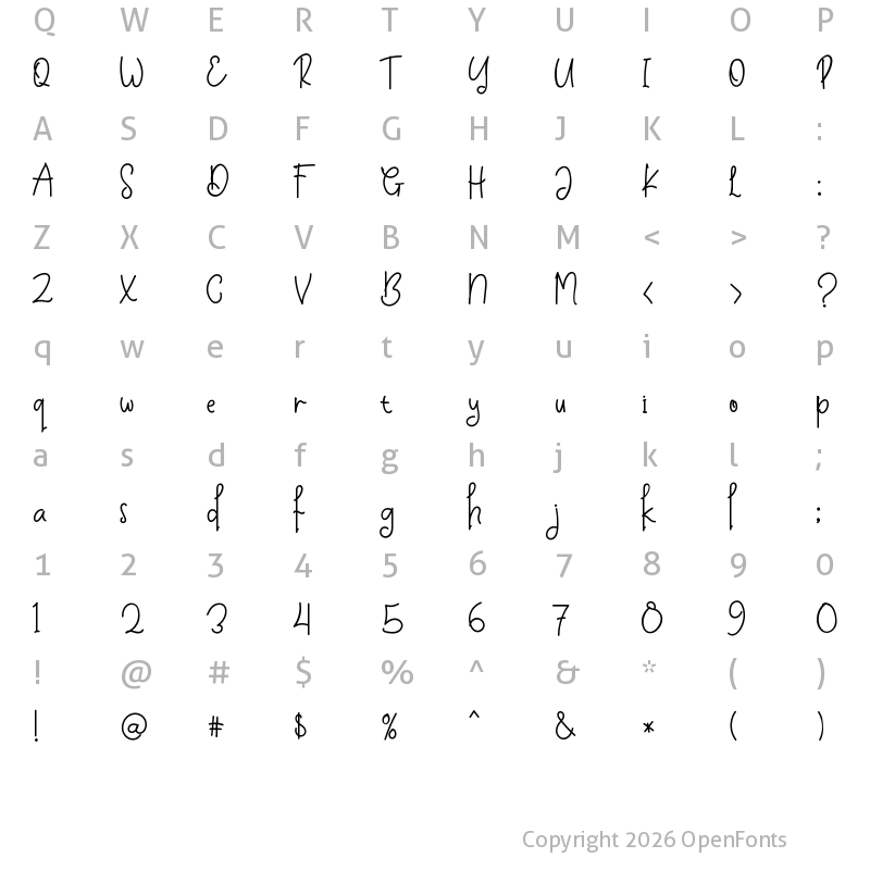 Character Map of Girls Hairy Regular