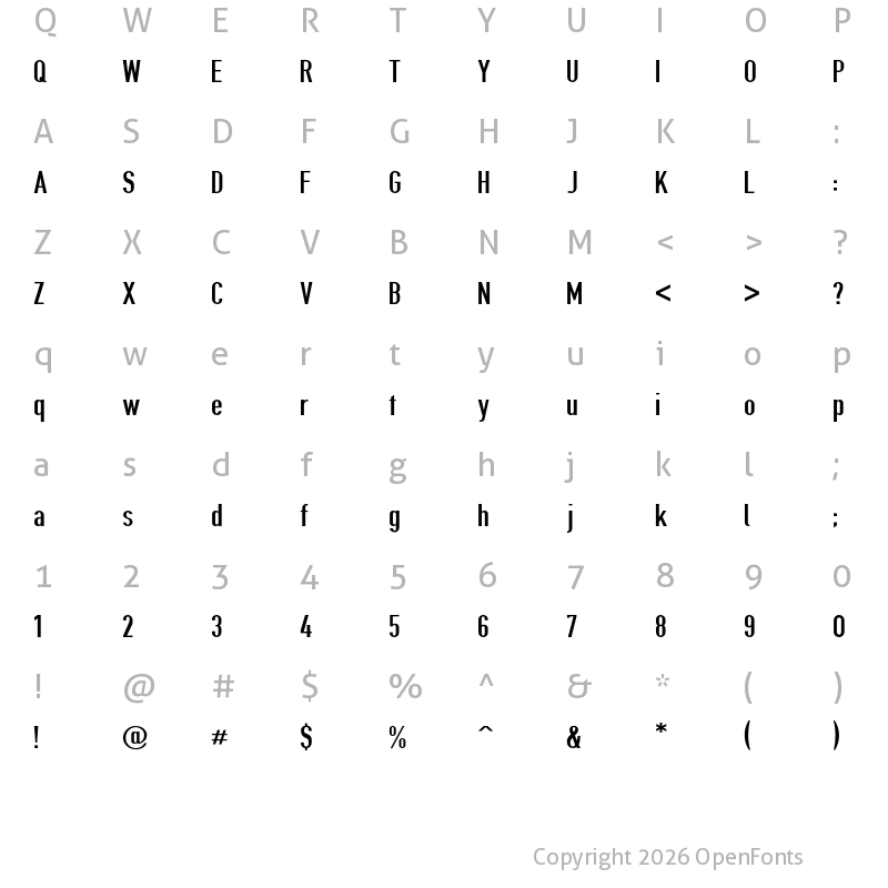 Character Map of Give A Hoot Regular