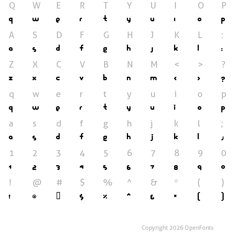 Character Map of Glamourgirl Regular