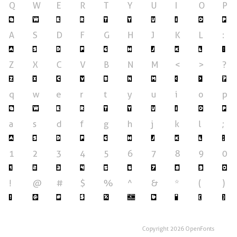 Character Map of Global Terror Regular
