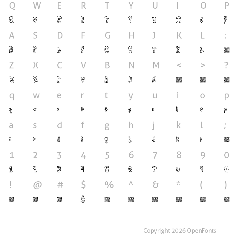 Character Map of Globtastic Regular