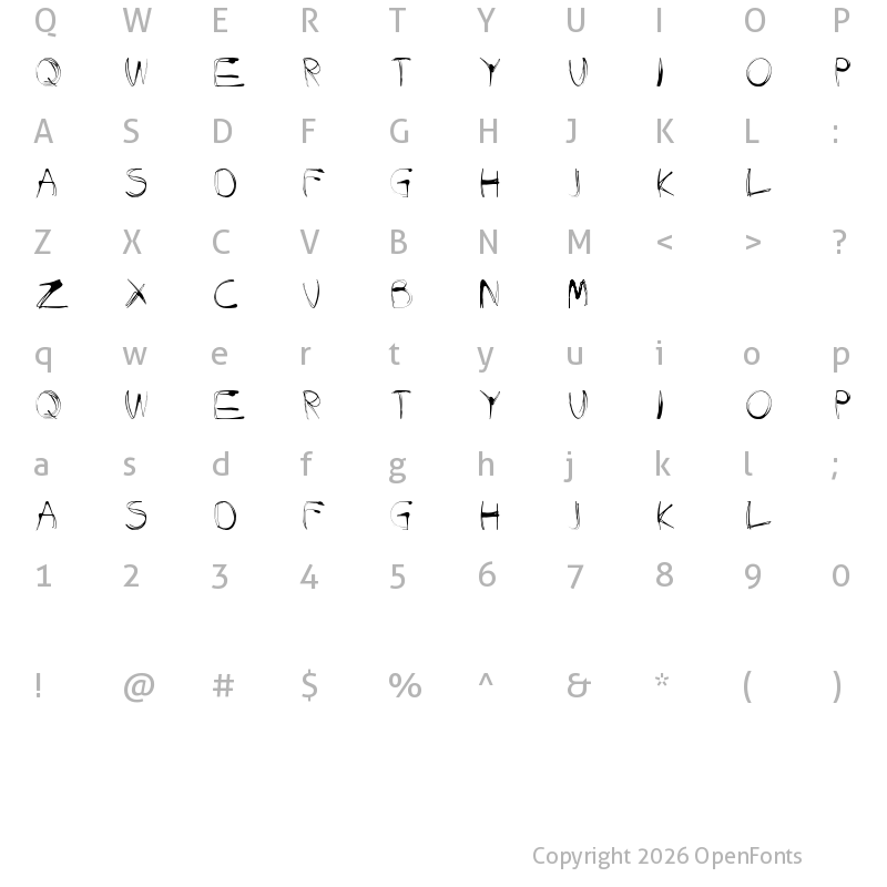 Character Map of glow-carro-danish-spiik Regular