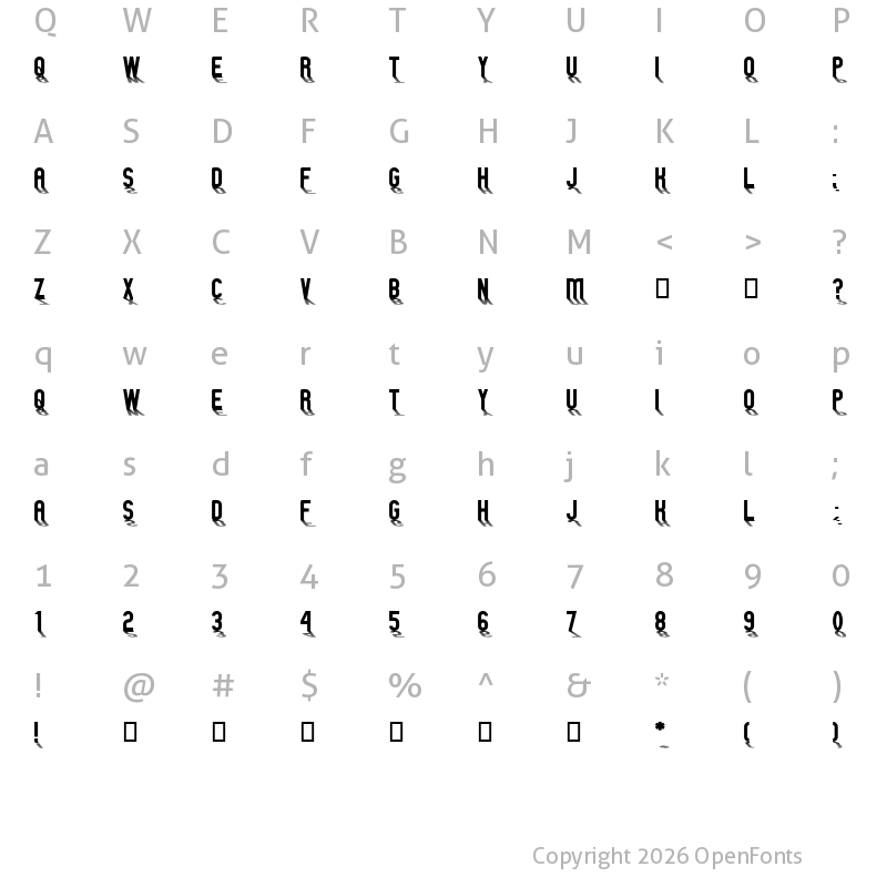 Character Map of GM Exp Shadow Regular