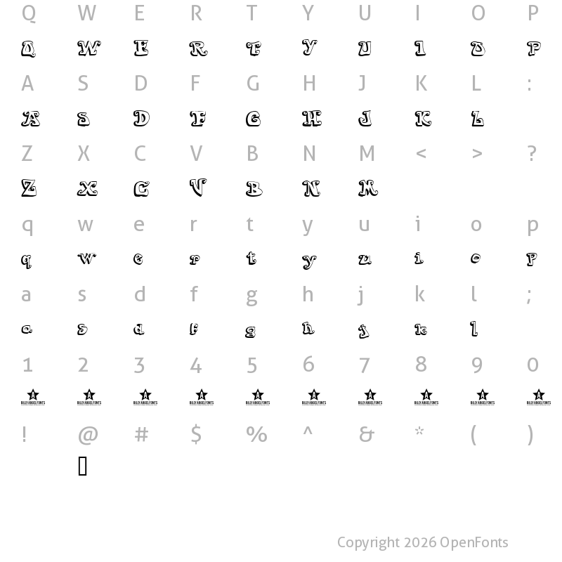 Character Map of GOIABADA Regular